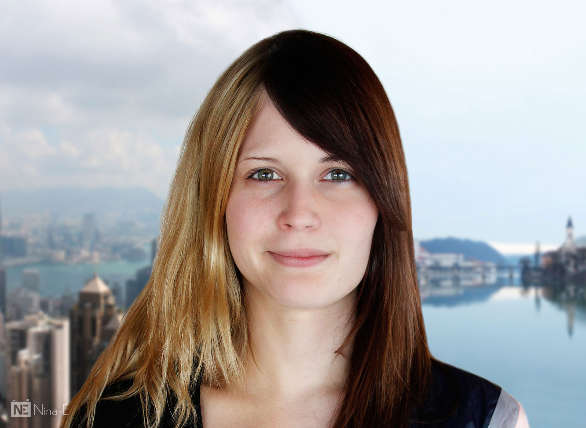 Metamorphose - Bildcollage von 2 Schwestern